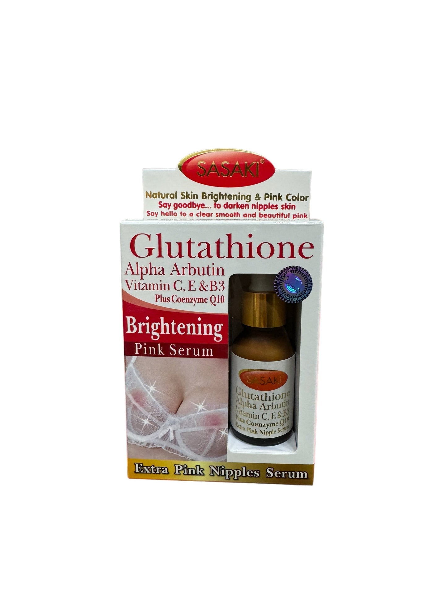 SASAKI BRIGHTENING PINK NIPPLES SERUM GLUTATHIONE, ALPHA ARBUTIN,VIT C