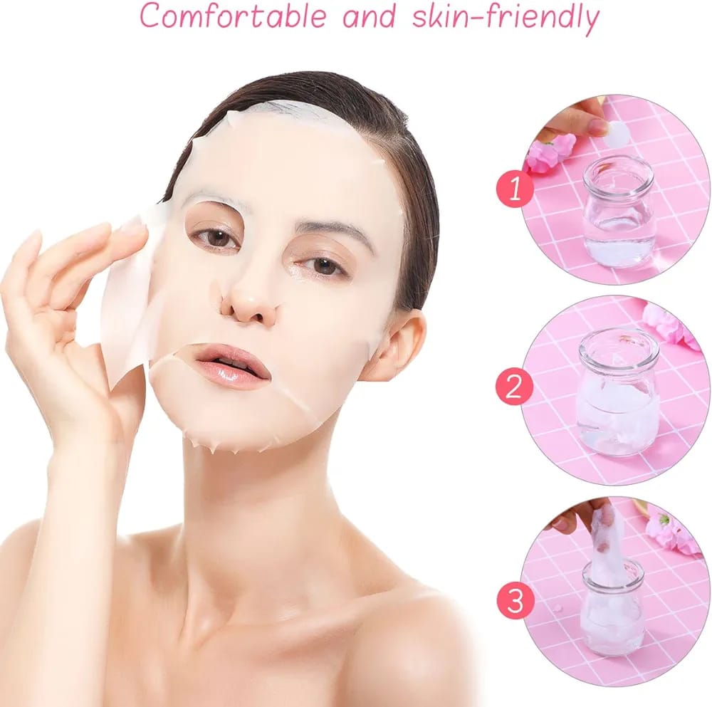 40 pcs Cotton Compressed Facial Mask Disposable Capsules Mask for Travel Home Skin Care DIY