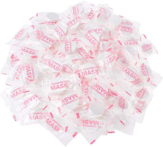 40 pcs Cotton Compressed Facial Mask Disposable Capsules Mask for Travel Home Skin Care DIY